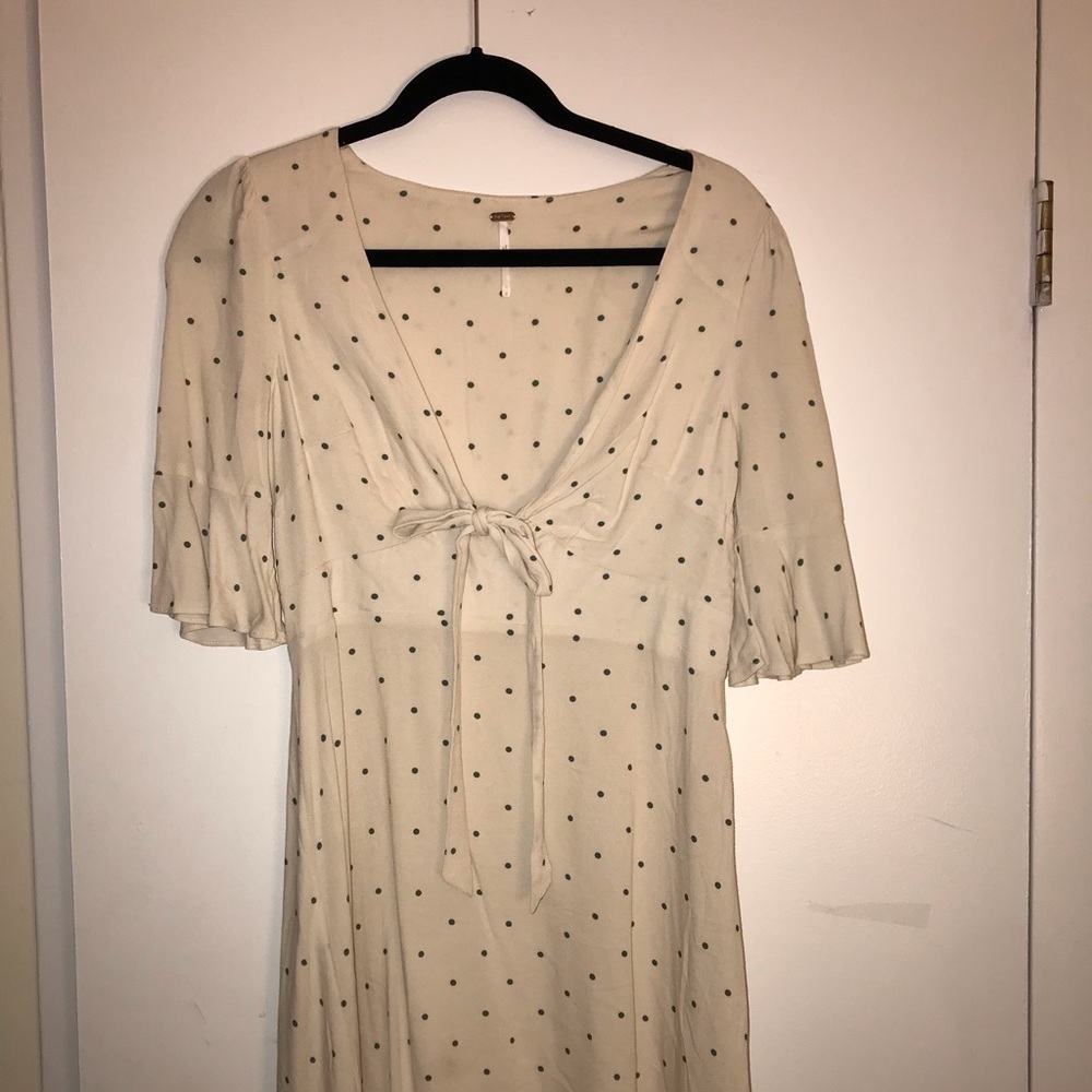 Free People Green Polka Dot Dress